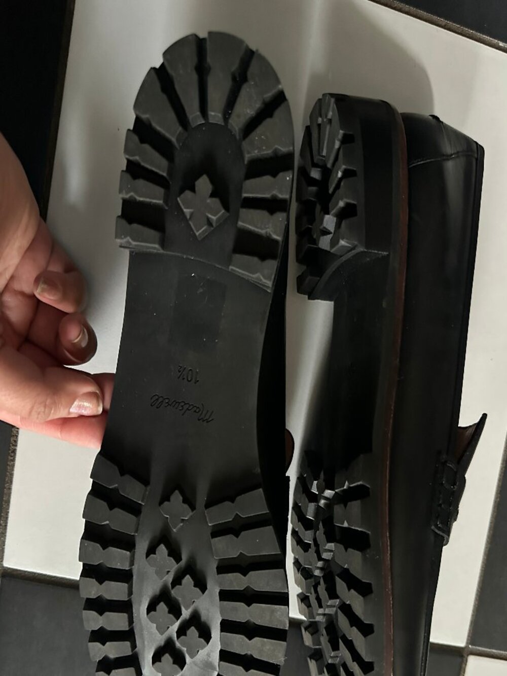 Madewell Corinne Lugsole Loafers, Black, Size 10.5 NWOT - Picture 3 of 5